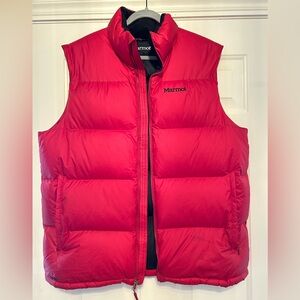 Marmot red puffer vest 700-fill XL